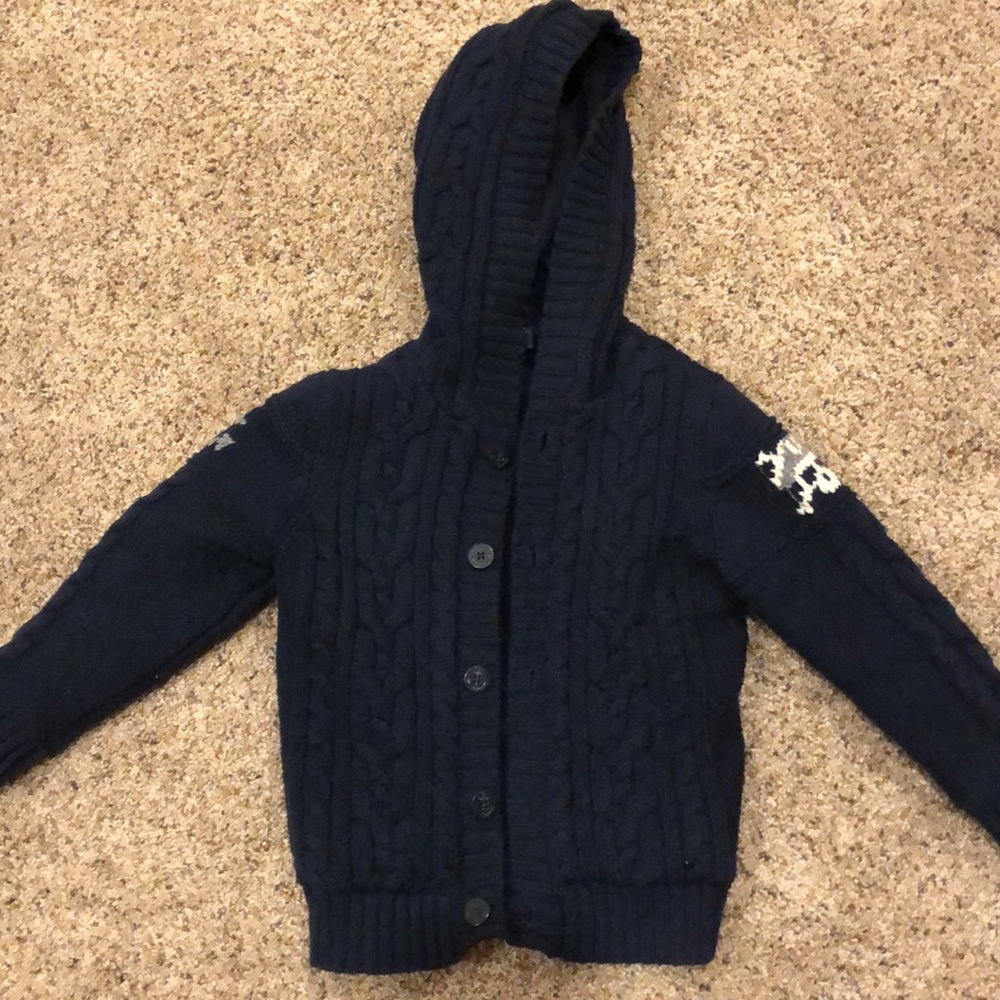 Gap fleece lined sweater jacket